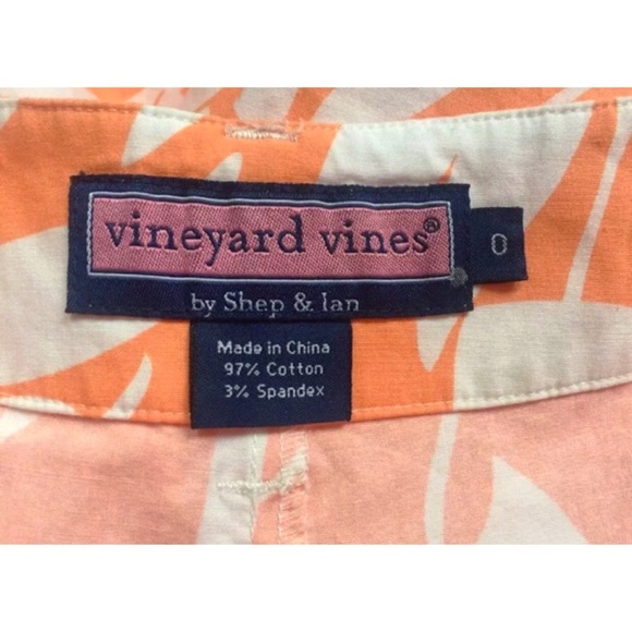 VINEYARD VINES Coral / White Tropical Print Shorts - Picture 5 of 6